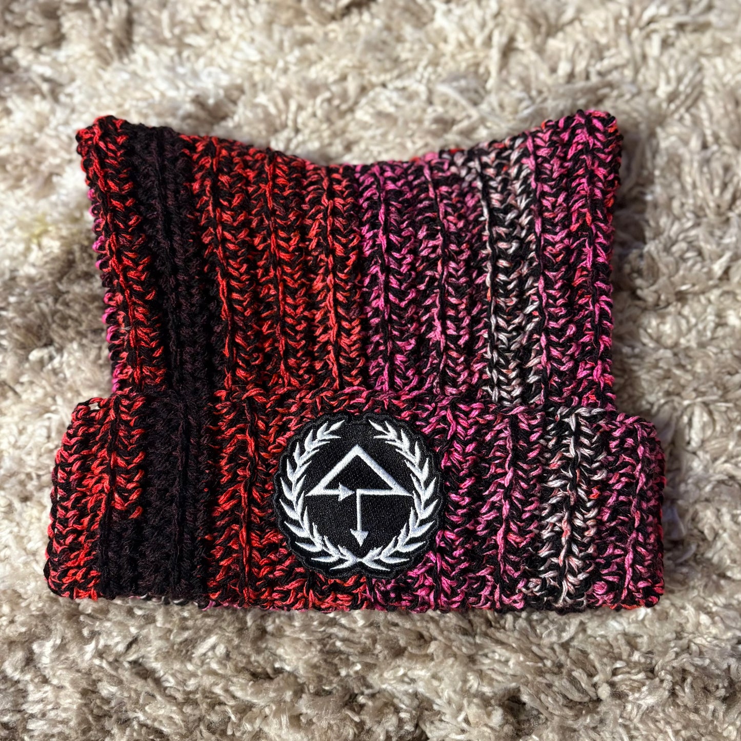 Cat Ear Hat - Red/Pink